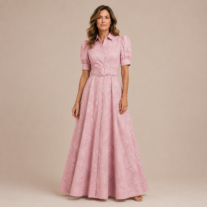 Marina - Shirt Dress with Balloon Sleeves and Belt