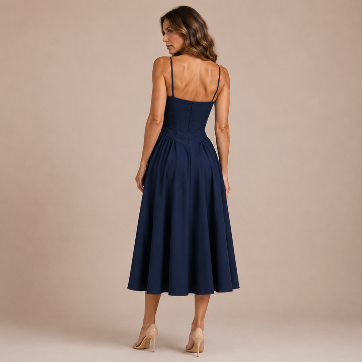Vera - Midi Corset Dress with Thin Straps
