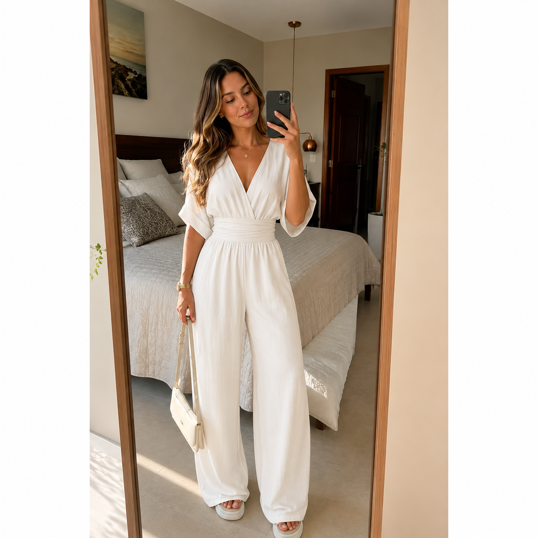Lidia - Elegant Jumpsuit with V Neckline