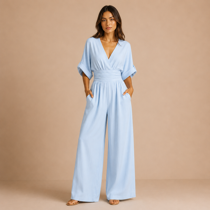 Lidia - Elegant V-Neck Jumpsuit