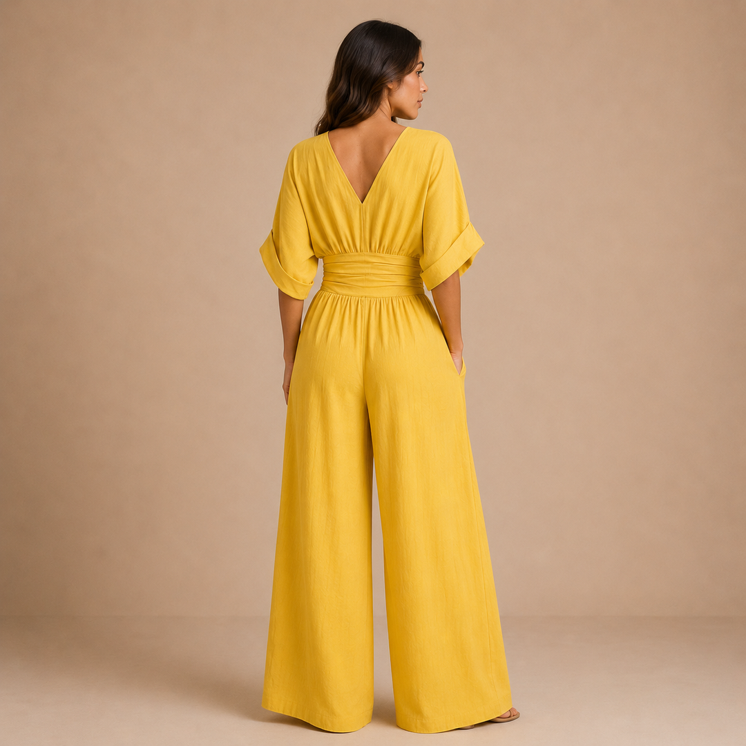 Lidia - Elegant Jumpsuit Dress with V-Neck