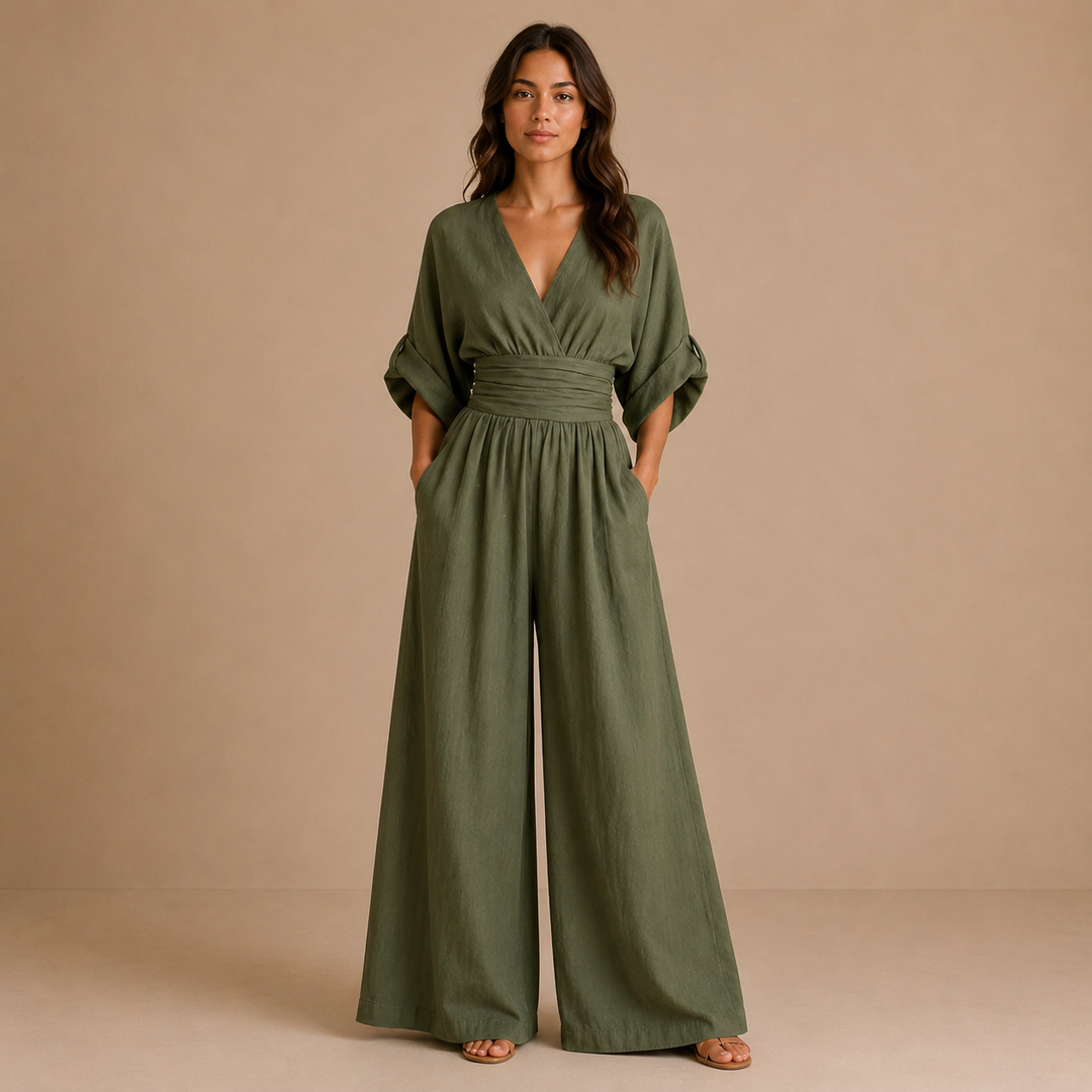 Lydia - Elegant Jumpsuit with V Neckline