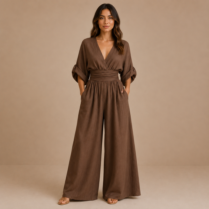Lidia - Elegant V-Neck Jumpsuit