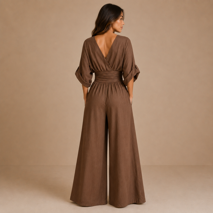 Lidia - Elegant V-Neck Jumpsuit