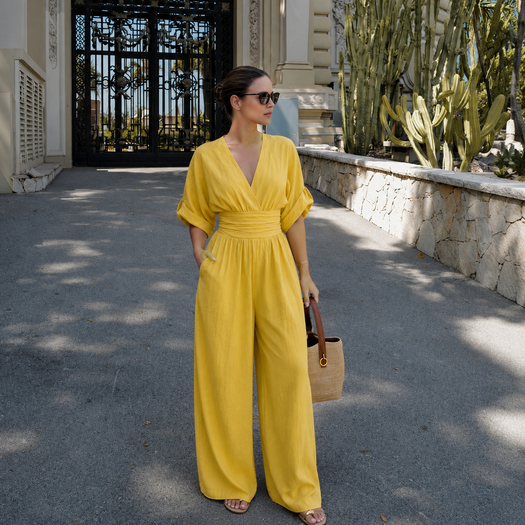 Lidia - Elegant Jumpsuit Dress with V-Neck