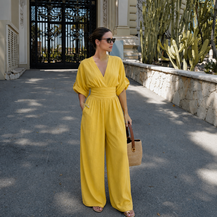 Lidia - Elegant Jumpsuit Dress with V-Neck