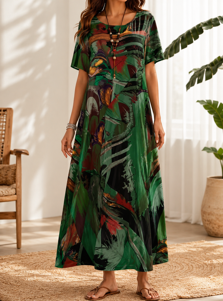 Ester | Elegant Chiffon Midi Dress