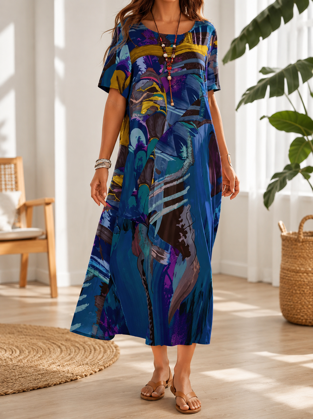 Ester | Elegant Chiffon Midi Dress