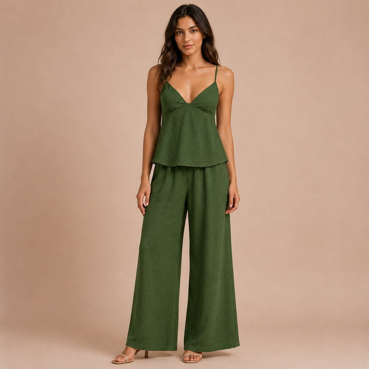 Elena - Set with Strappy Top and Palazzo Trousers