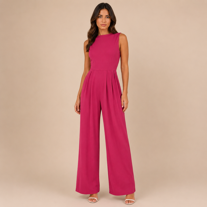 Adriana - Sleeveless Jumpsuit with High Neck and Pockets