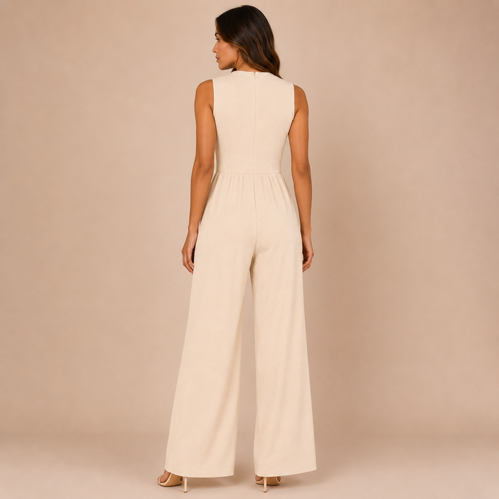 Adriana - Sleeveless High Neck Dress with Pockets