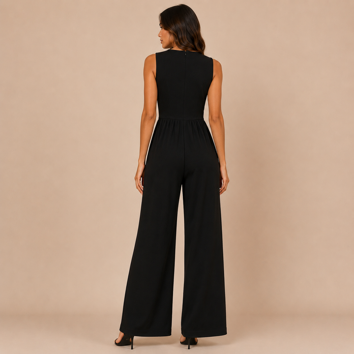 Adriana - Sleeveless Jumpsuit with High Neck and Pockets