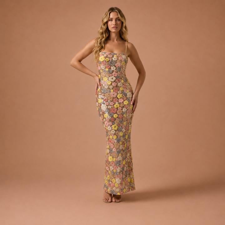 Kamila - Shimmering Floral Dress