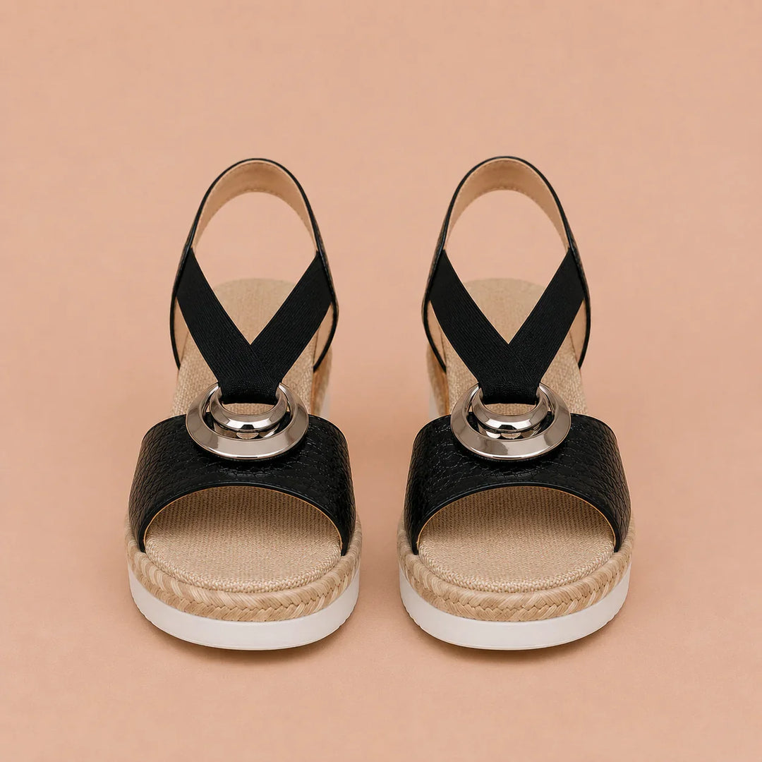 Comfortable Ergonomic Sandals with Elevated Heel