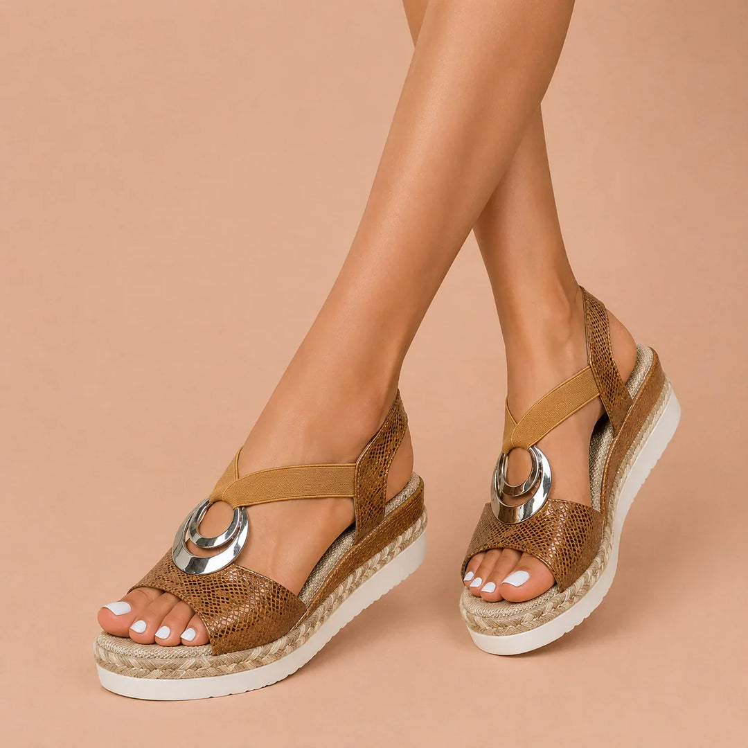 Comfortable Ergonomic Sandals with Elevated Heel