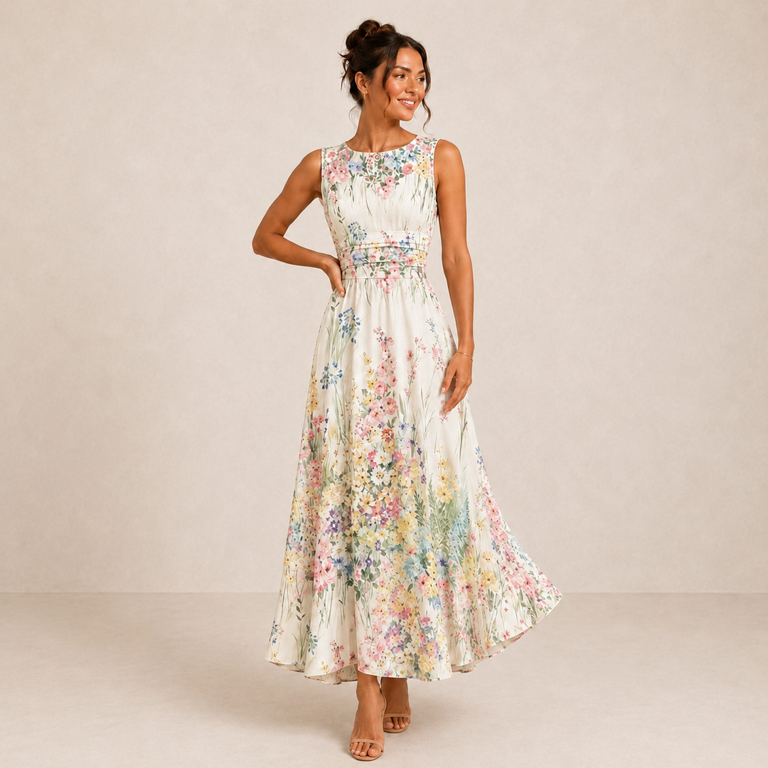 Isadora | Lace-Embellished Midi Dress
