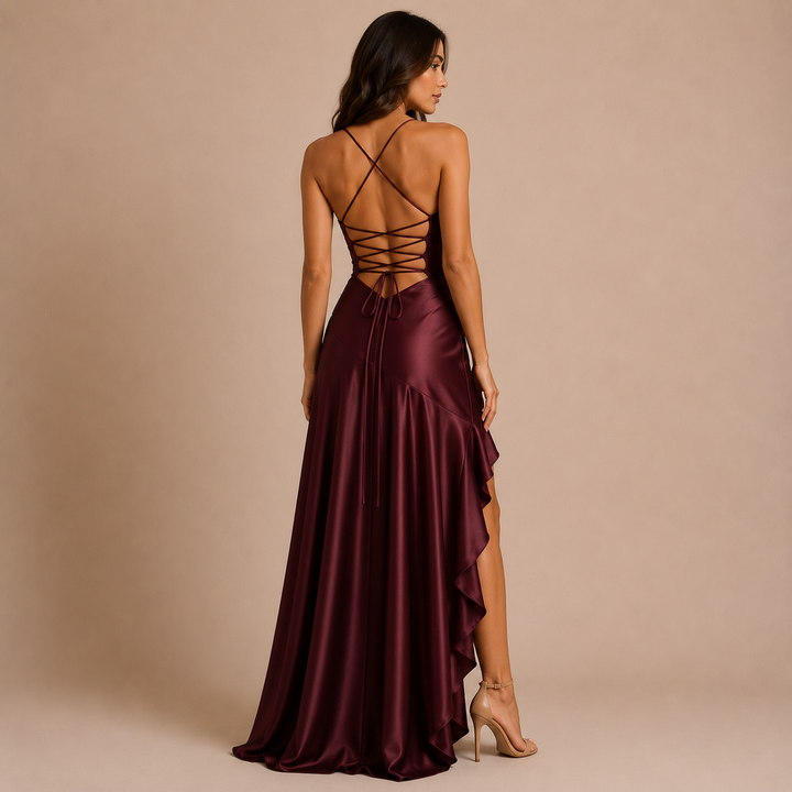 Alicia - Dress with Thin Straps and Fitted Corset