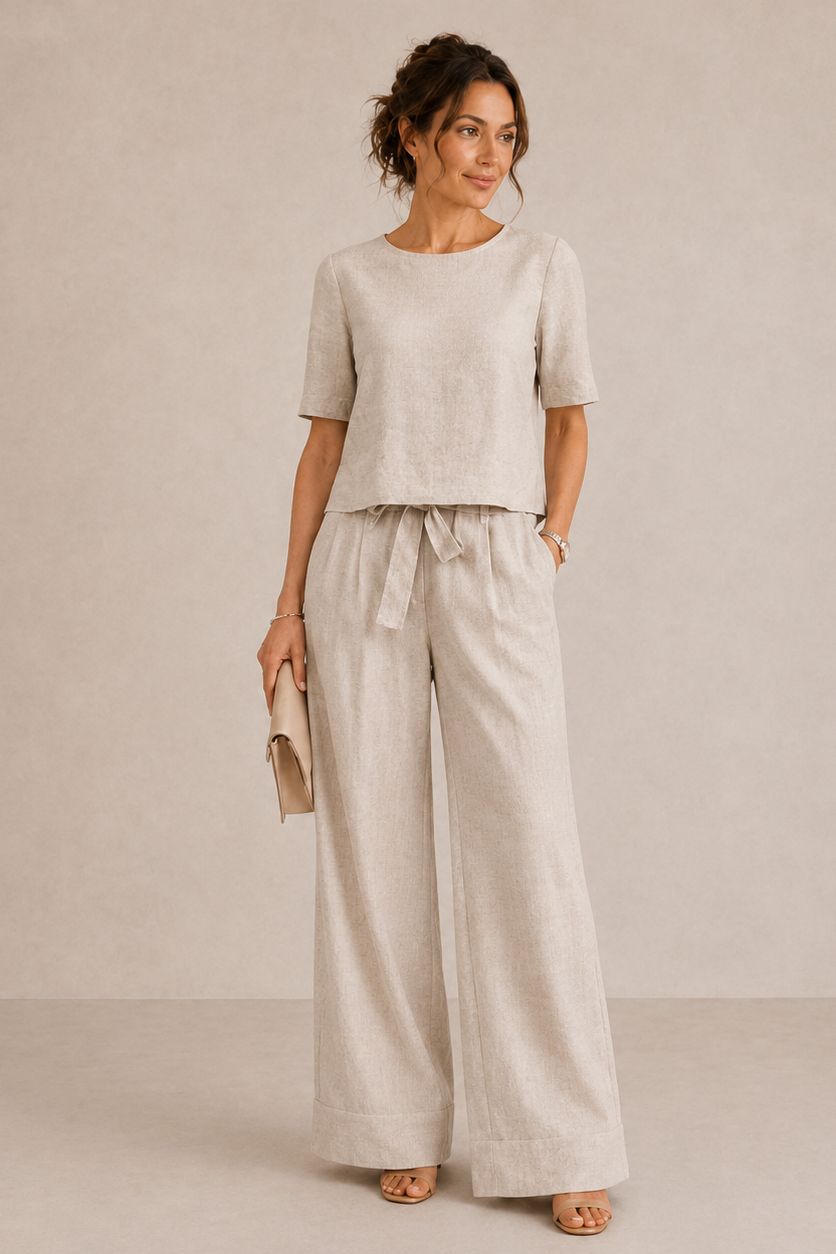 Etela | Relaxed Fit Two-Piece Set with Blouse and Trousers