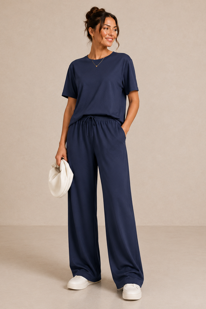 Liana | Relaxed T-Shirt and Wide-Leg Trouser Set