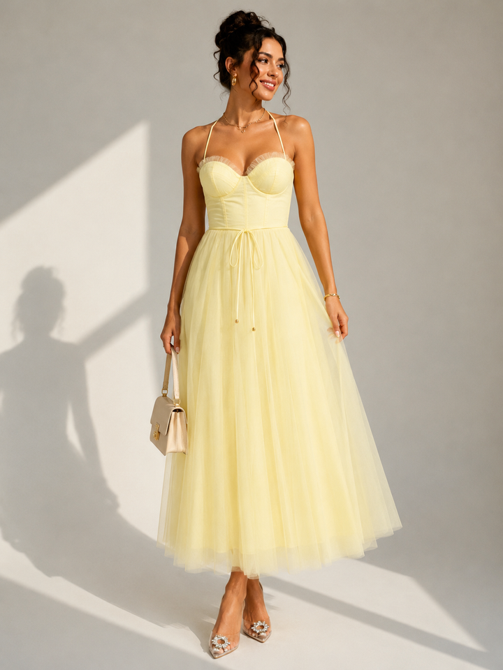 Gina | Waist-Defined Midi Dress