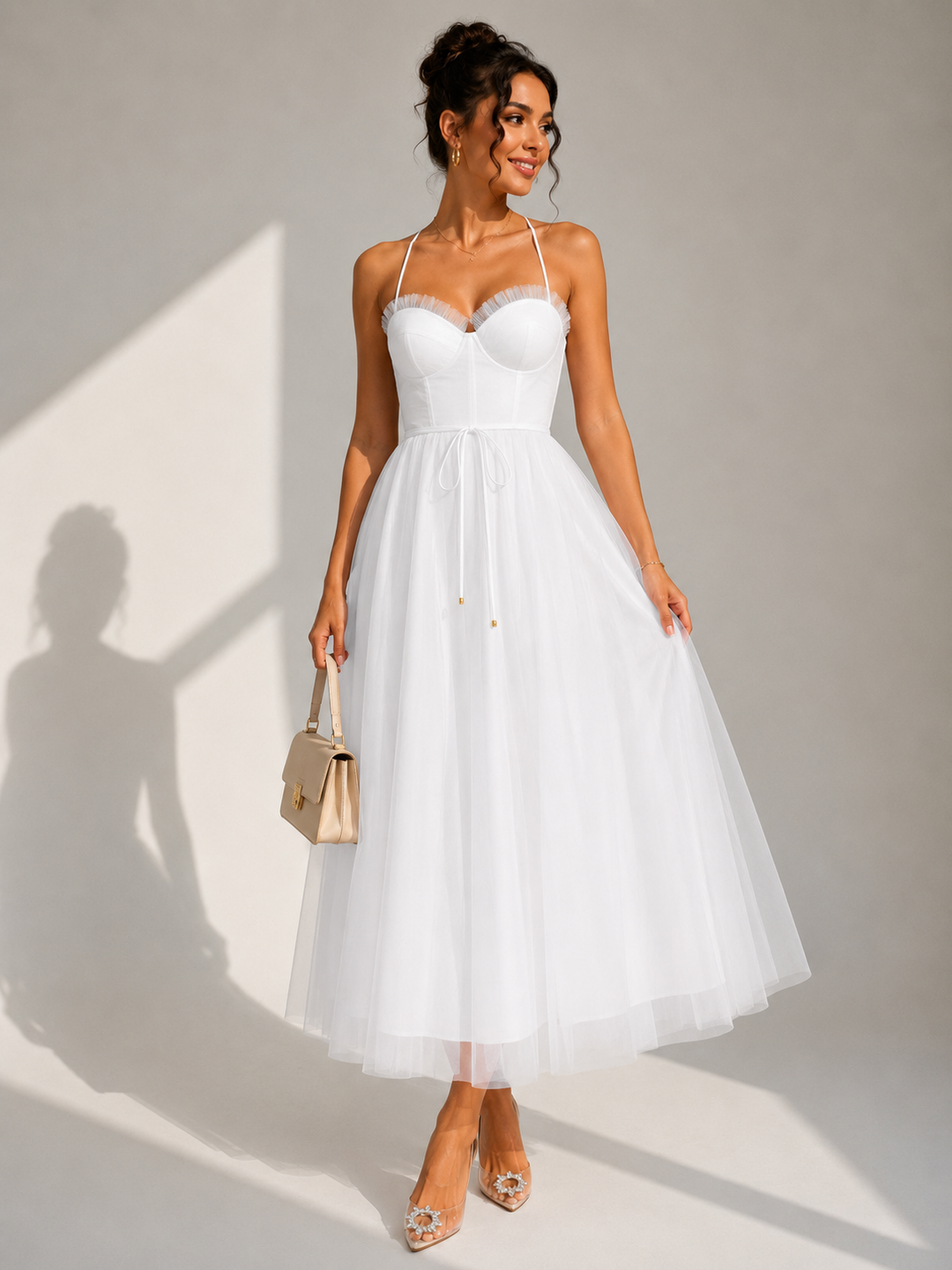Gina | Waist-Defined Midi Dress