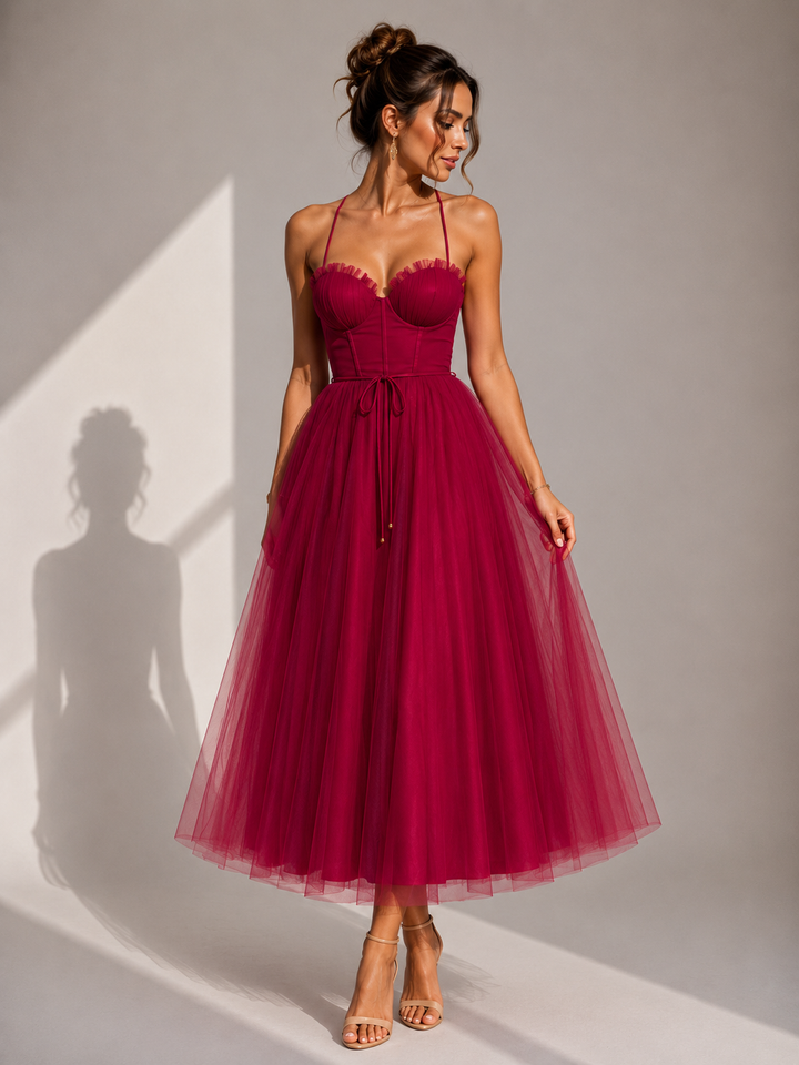 Gina | Waist-Defined Midi Dress