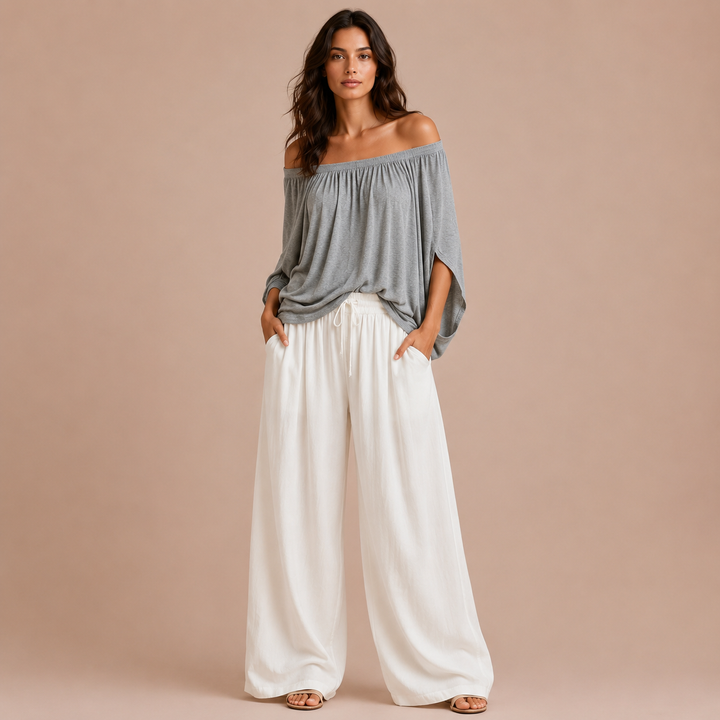 Isabella - Off-Shoulder Top and Trousers Set