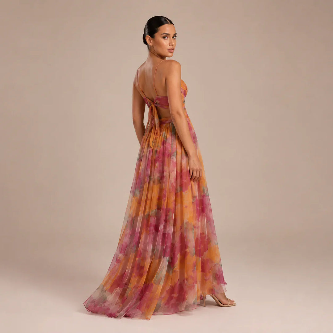 Daisy Long Dress with Flower