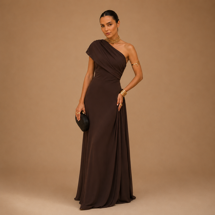 Faro - Long Brown Toledo Dress