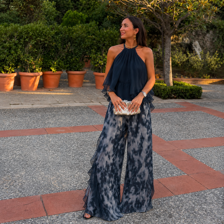 Triana - Chiffon Set in Ocean Blue