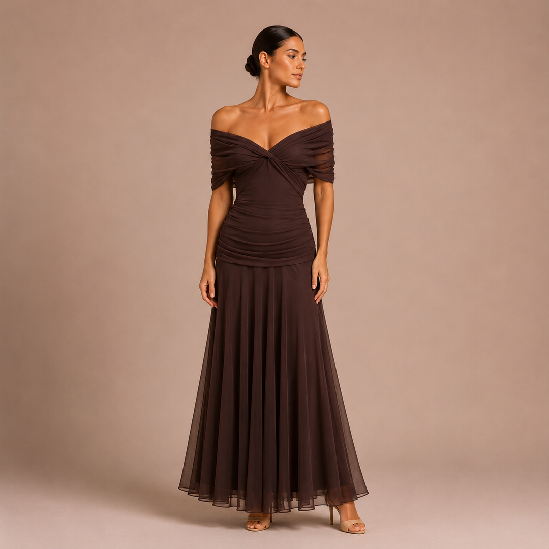 Jump - Long Dress with Striking Deep V-Neck