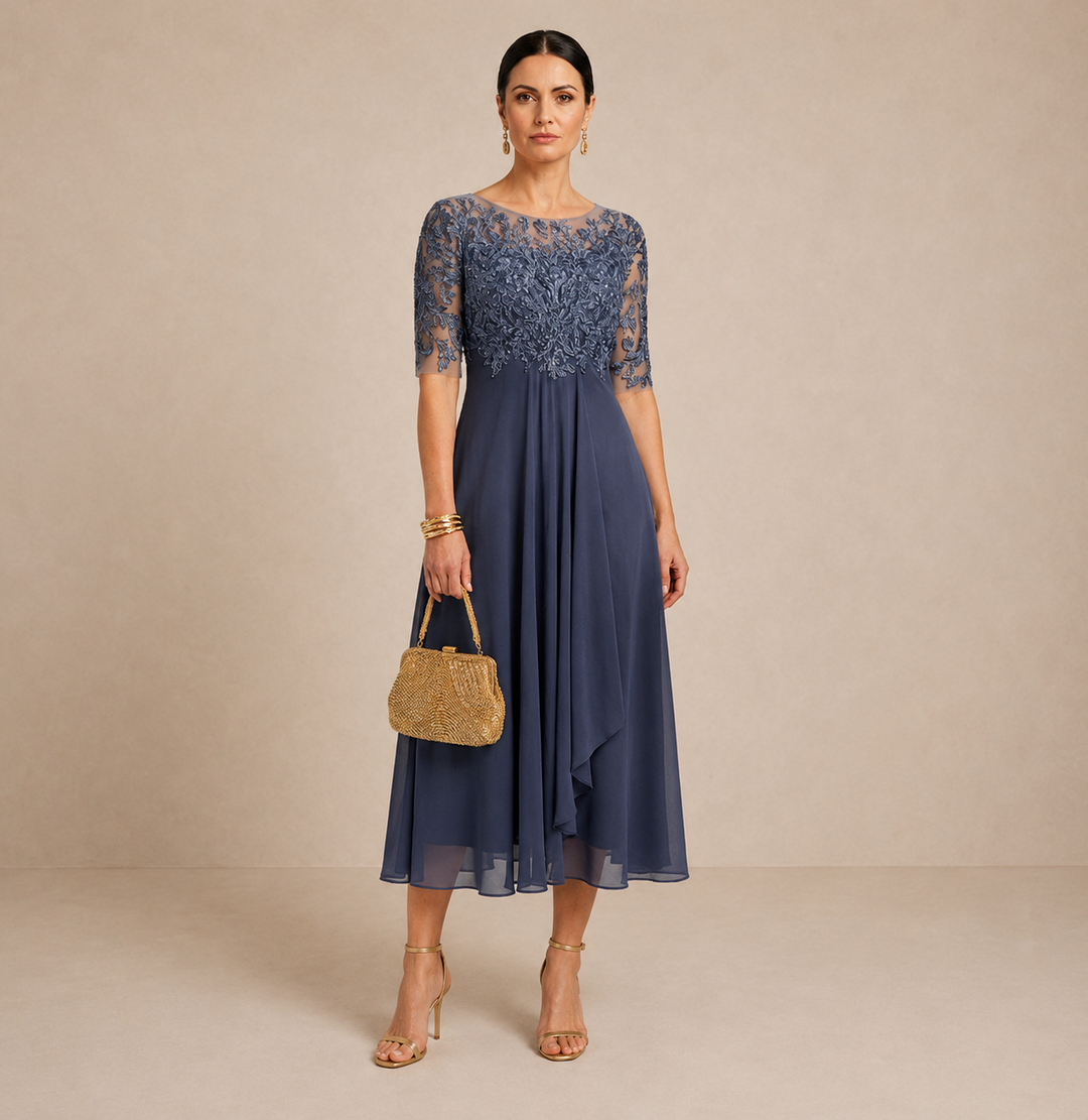 Sabrina | Frilled Midi Dress