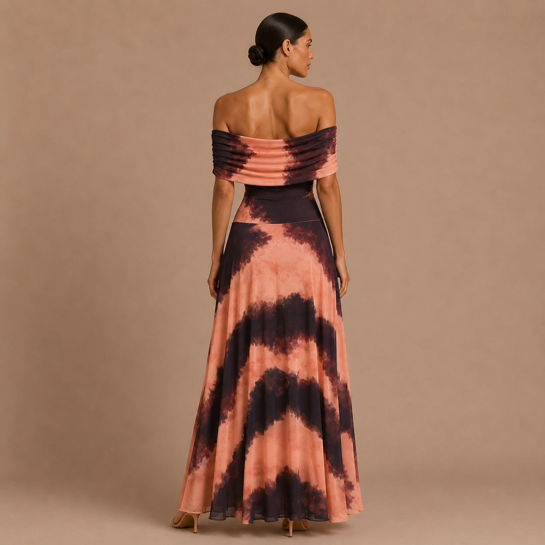 Ingrid - Dress with Open Shoulders and Romantic Flowing Drop