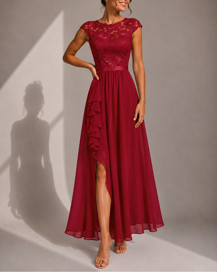 Justína | Ruffled A-Line Maxi Dress