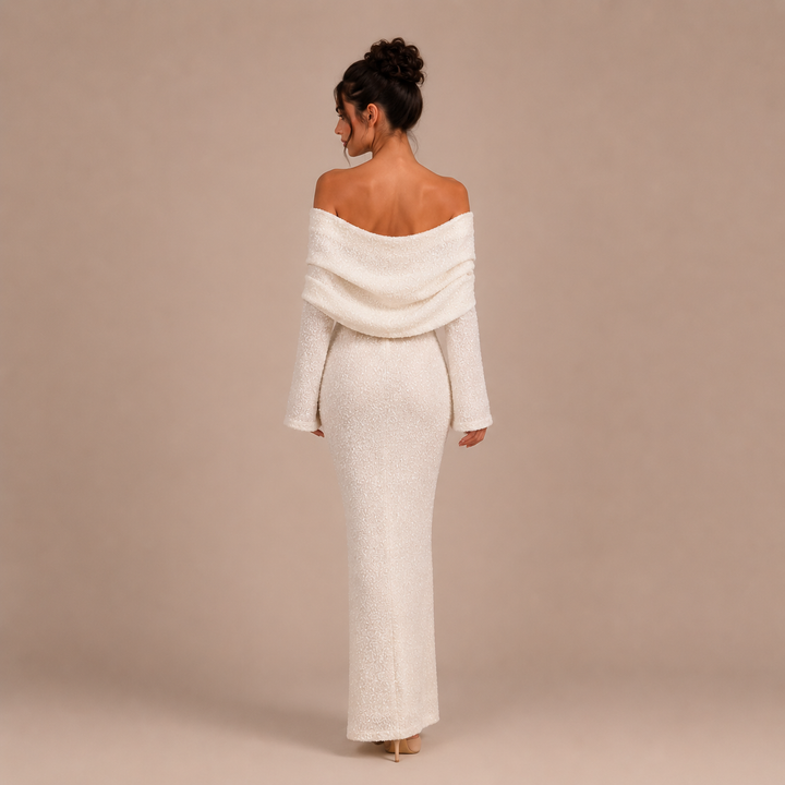 Sophia - Off-Shoulder Dress with Texture