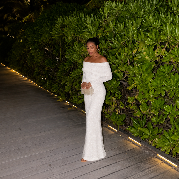 Sophia - Off-Shoulder Dress with Texture
