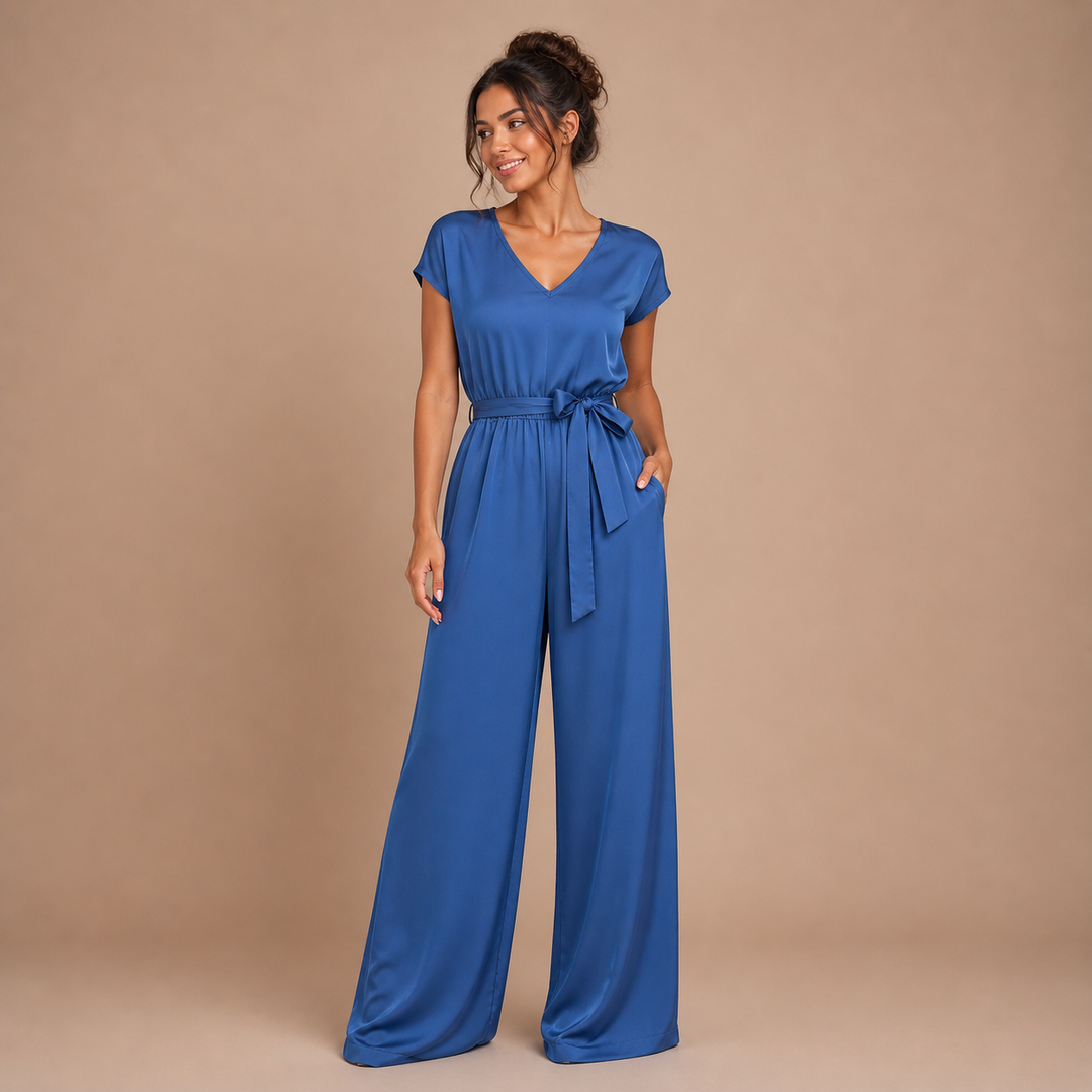Marina – Adjustable Maxi Dress with Wide Trousers