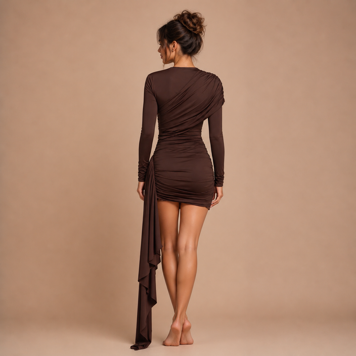 Dalia – Short Dress with Elegant Pleats