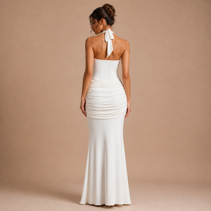 Martina – Elegant Dress with Front Pleats