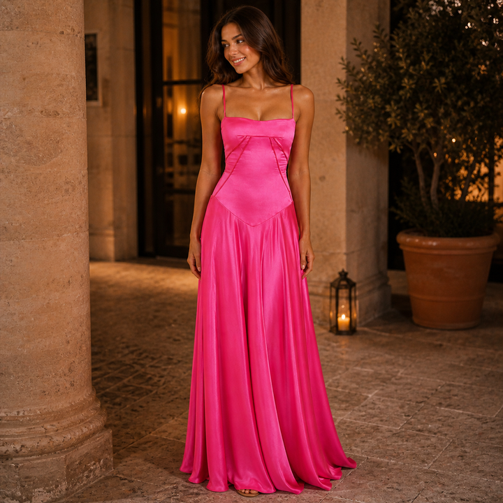Chloe – Long Dress with Flowing Line