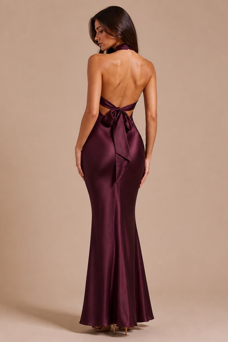 Anastázia | Crossed Halter Neck Long Dress