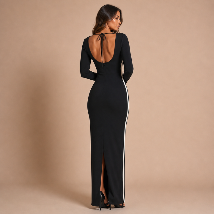 Leonor – Long Dress with Sculpted Effect