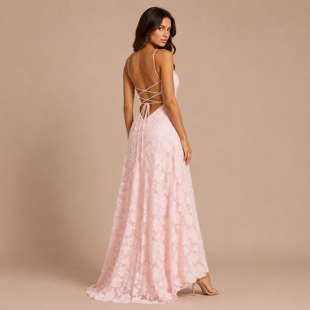 Mariana - Long Lace Dress with Open Back