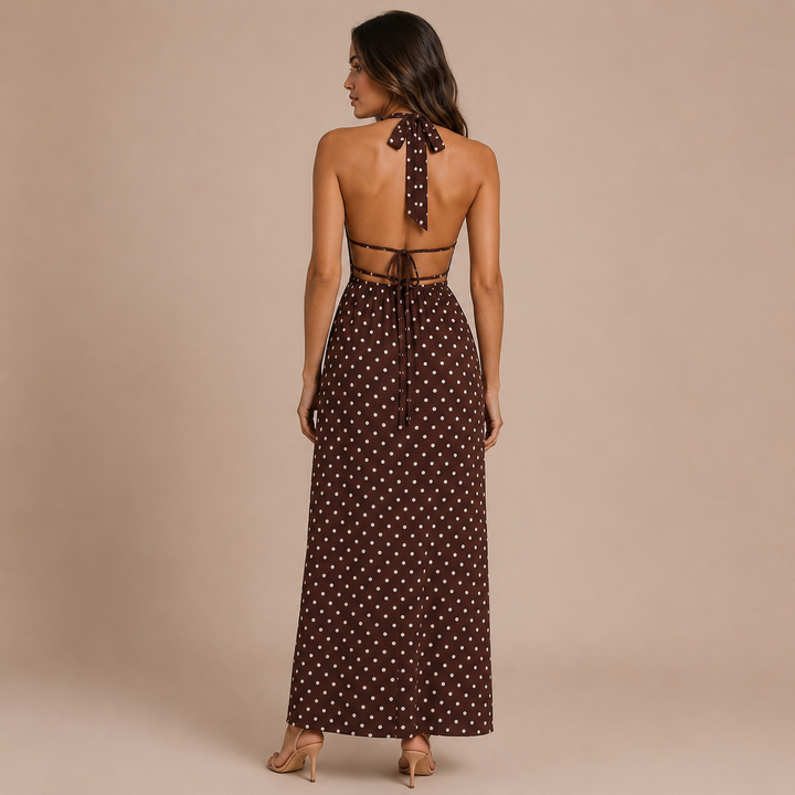 Lola – Long dress with halter neck
