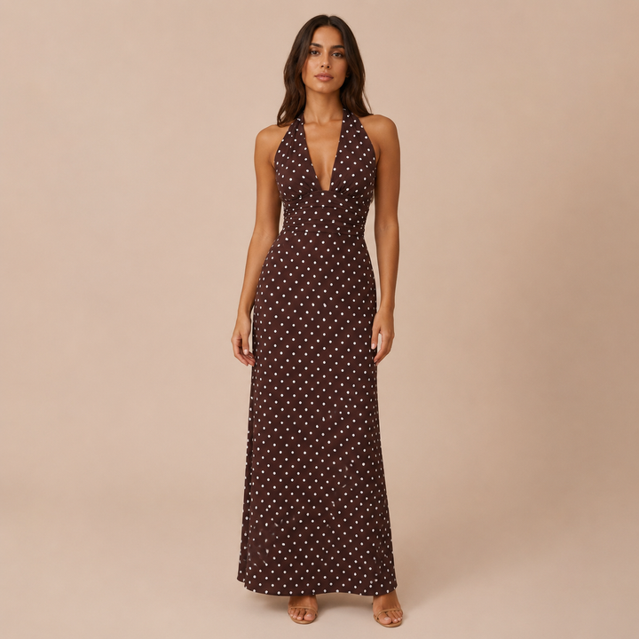 Lola – Long dress with halter neck
