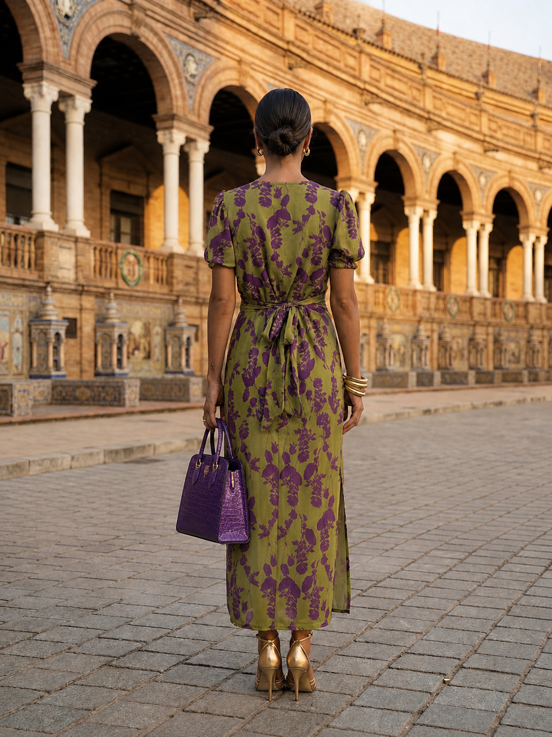 Portimão - Maxi Dress with Floral Design