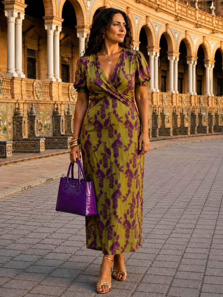 Portimão - Maxi Dress with Floral Design