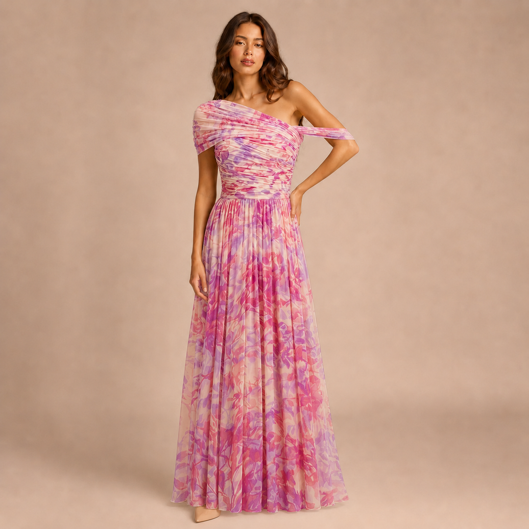 Rosalie | Elegant Floral Maxi Dress in Muslin
