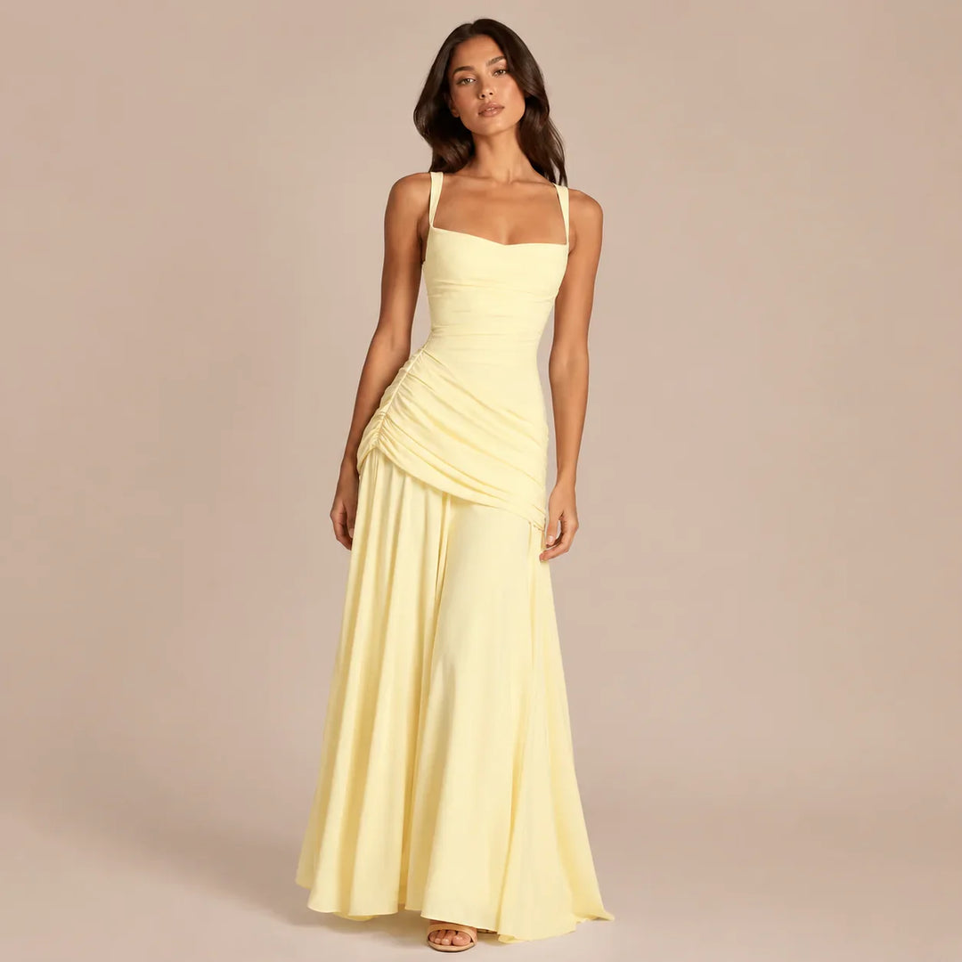 Yellow Siren Dress™ — Thin Straps & Open Back
