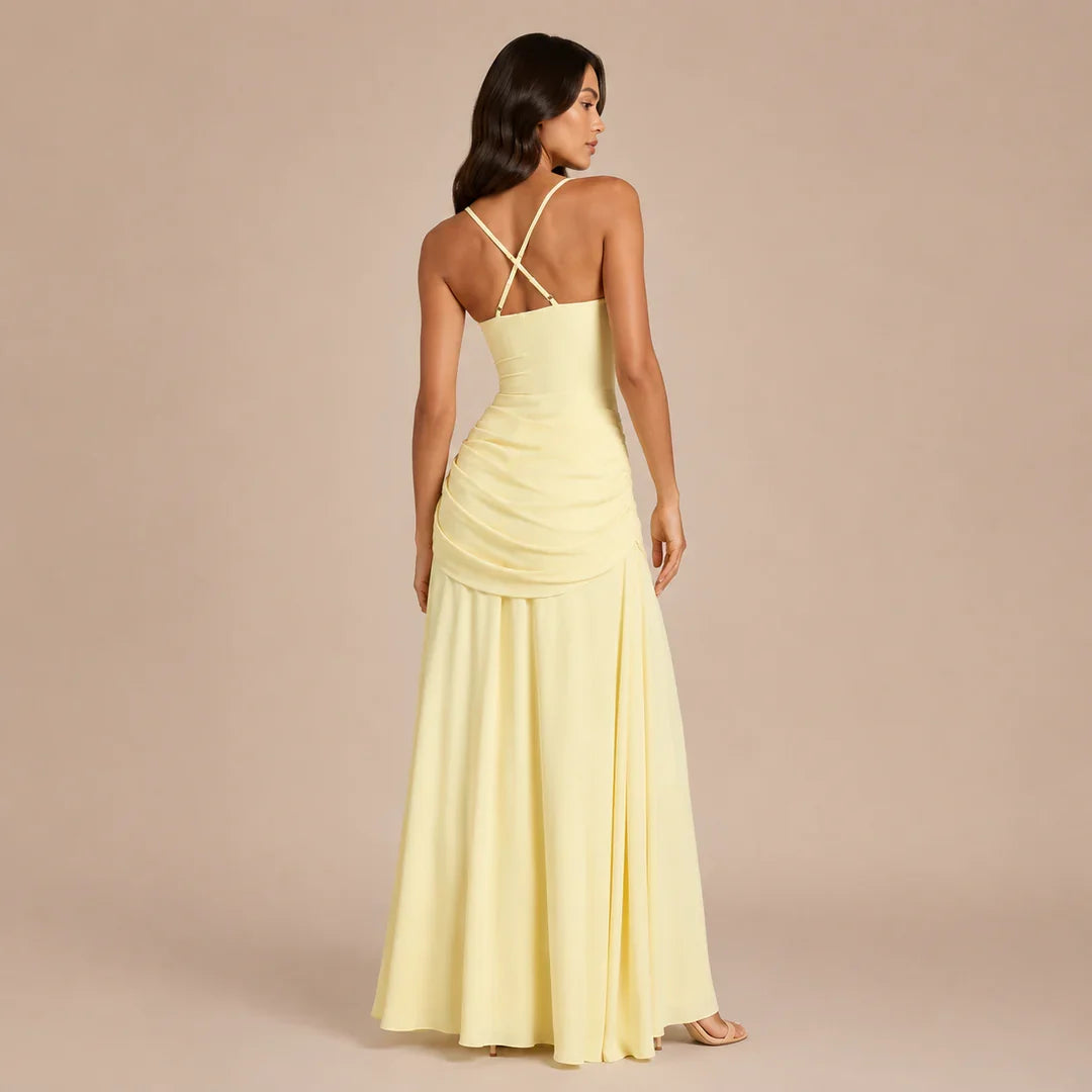 Yellow Siren Dress™ — Thin Straps & Open Back